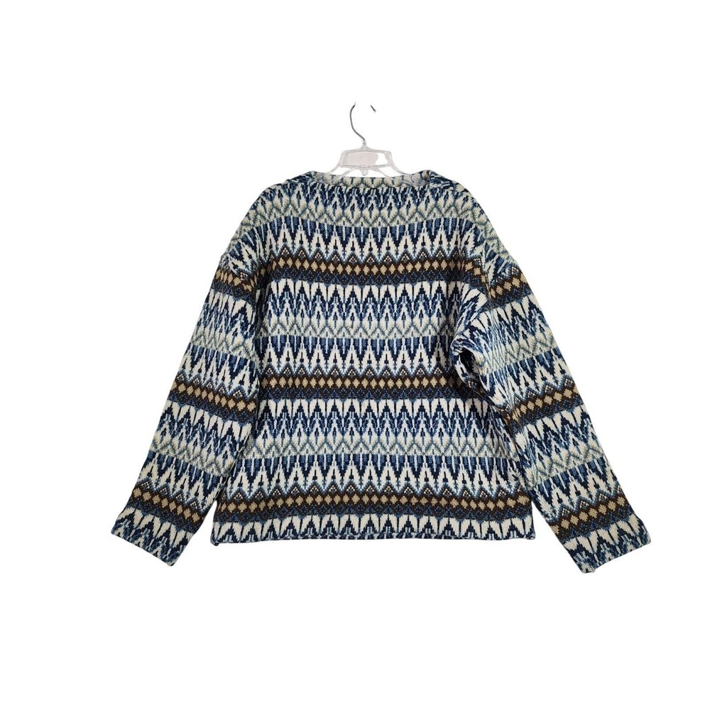 Vintage Original Iceland Scandinavian Mens M Lambswool Nordic Sweater Fair Isle
